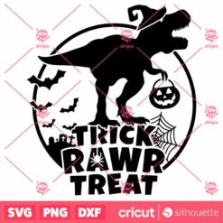 Dinosaurus Trick Rawr Treat SVG Halloween SVG