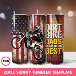 Dirt Bike Dad Are The Best Tumbler Wrap, 20oz Skinny Tumbler Wra