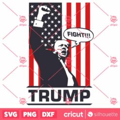 Donald Trump Fight Election 2024 Us Flag SVG