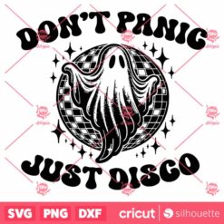 Dont Panic Just Disco SVG, Halloween SVG, Ghost Disco SVG, Halloween SVG, Vintage SVG