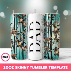 Duck Hunting Dad Tumbler Wrap, Fathers Day Tumbler Wrap