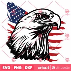 Eagle Through Flag SVG Eagle With Flag SVG