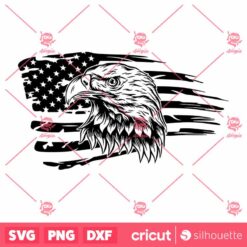 Eagle With American Flag SVG American Flag SVG