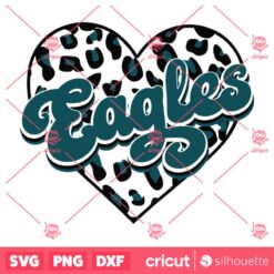 Eagles Heart Leopard SVG Digital Download