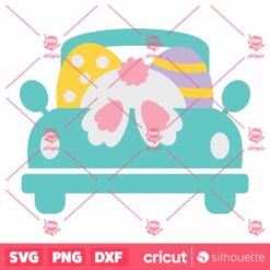 Easter Bunny Truck SVG Easter SVG