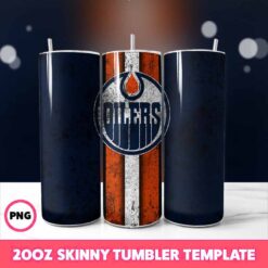 Edmonton Oilers Grunge Tumbler Wrap, 20oz Skinny Tumbler Wrap