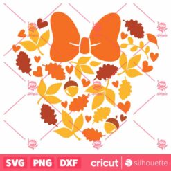 Fall Leaves Mouse Head SVG Fall Mouse Head SVG