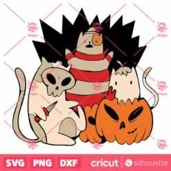 Friends Scary Halloween SVG Halloween Cats Squad SVG