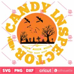 Funny Halloween Day Vintage Candy Inspector Costume SVG