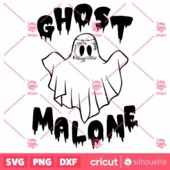 GhostMalone SVG Adorable Halloween Little GhostT Shirt Black Design SVG