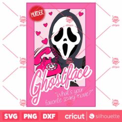 Ghostface PNG, Chibi Horror Dolls PNG Set, Horror Characters PNG, Pink Doll PNG, Horror PNG