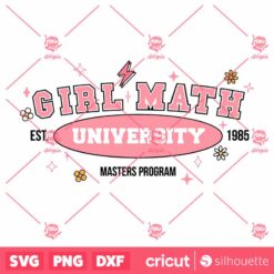 Girl Math University Est 1958 SVG