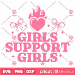 Girls Support Girls SVG, Girl Gang SVG, Digital Design For T Shirts Vintage SVG