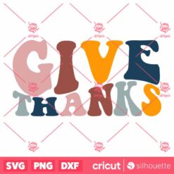 Give Thanks SVG Thanksgiving Retro Fall T Shirt Design SVG