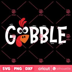 Gobble Turkey Face SVG Thanksgiving SVG