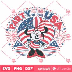 Groovy Party In The Usa Minnie SVG