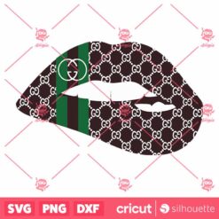 Gucci Lips Bundle SVG Gucci Logo SVG