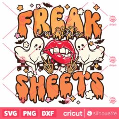 Halloween Freak In The Sheets GhostHalloween Lips SVG