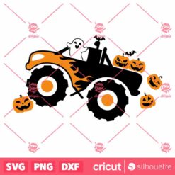 Halloween Monster Truck SVG Pumpkin Monster Truck SVG