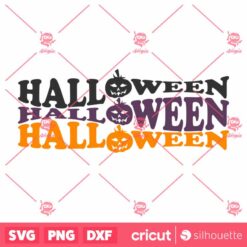 Halloween SVG Wavy Stacked Letters SVG