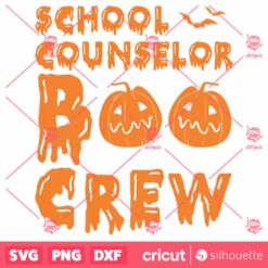 Halloween School Counselor Boo Crew SVG