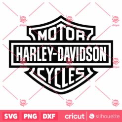 Harley Davidson SVG Black Silhouette SVG Cut Files PNG EPS DXF