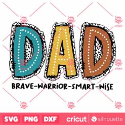 He Is Dad SVG Dad Dalmatian Dots SVG