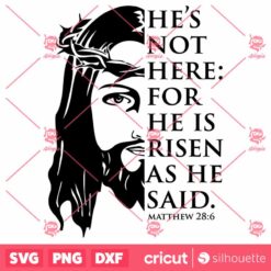 He Is Not Here For He Is Risen As He Said SVG Christian Bible Verse SVG