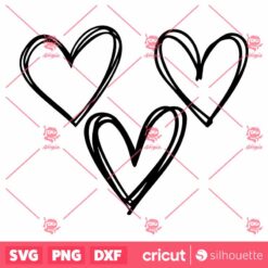 Heart Bundle SVG Sketch Heart SVG