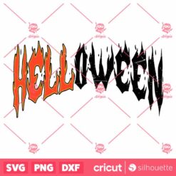 Hellloween Funny Halloween Spooky Season SVG