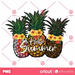 Hello Summer PNG Summer Pinnapple PNG