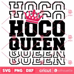 Hoco Queen SVG Homecoming Reunion Queen Crown SVG