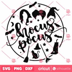 Hocus Pocus Circle SVG Halloween SVG