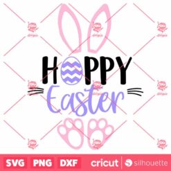 Hoppy Easter Bunny SVG Cute Easter Bunny Happy Easter SVG