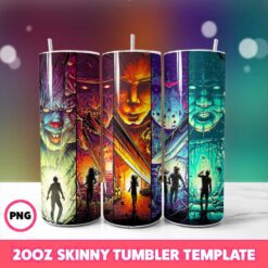 Horror Character Tumbler Wrap, 20oz Tumbler Design