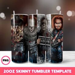 Horror Movie Character Halloween 20oz Skinny Tumbler