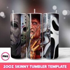 Horror Movies Face Tumbler Wrap, 20oz Tumbler Design