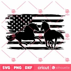 Horse SVG American Flag SVG