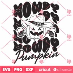 Howdy Pumpkin SVG, Halloween SVG, Cowboy SVG, Howdy SVG, Cowboy Hat SVG, Halloween Shirt SVG, Funny Halloween SVG