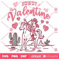 Howdy Valentine Wild Western Cowboy SVG