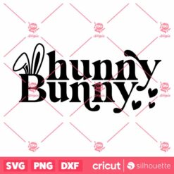 Hunny Bunny SVG Happy Easter Rabbit T Shirt Design SVG