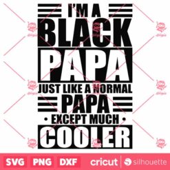 I Am A Black Papa Like A Normal Papa Except Much Cooler SVG Fathers Day SVG