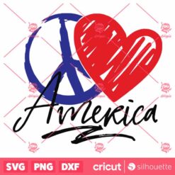 I Love America SVG 4th Of July Patriotic SVG