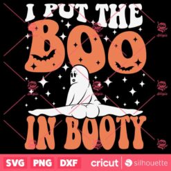 I Put The Boo In Booty SVG Funny Halloween Mummy Color Design SVG