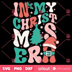 In My Christmas Era SVG Santa Claus Tree Color Retro Design SVG