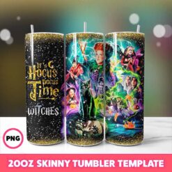 Its Hocus Pocus Time Tumbler Wrap, 20oz Skinny Tumbler Wrap