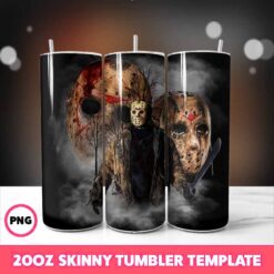 Jason Voorhees Tumbler Wrap, 20oz Tumbler Design