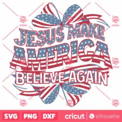 Jesus Make America Believe Again Bow Tie SVG