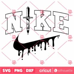 Jigsaw Knife X Nike SVG Horror Halloween SVG