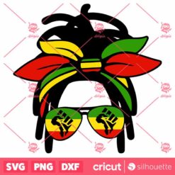 Juneteenth Dreadlocks Girl SVG Since 1865 SVG